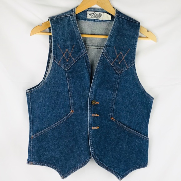 GAP Jackets & Blazers - GAP VINTAGE blue denim vest L